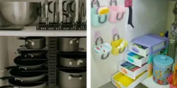 ایده برای چیدمان کابینت آشپزخانه برای نظم دهی درست