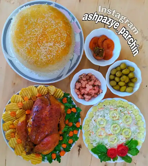 میز پذیرایی شام مهمانی