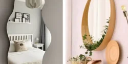 مدل آینه دیواری اتاق خواب برای فضای کوچک و مینیمال
