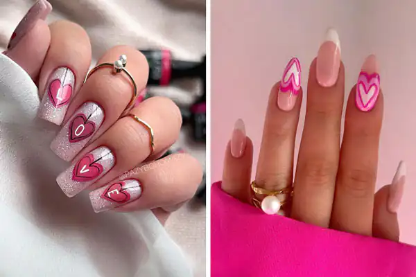 طرح ناخن قلبی ناخن قلبی دخترانه طرح ناخن قلب ساده طرح ناخن قلب مشکی ناخن قلبی بچه گانه ناخن قلبی قرمز