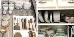 نحوه چیدمان ظروف داخل کابینت برای استفاده بهینه از فضا
