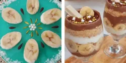 تزیین دسر با موز و خامه برای مهمانی های خانوادگی