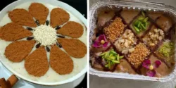 تزیین حلیم ساده و مجلسی با دارچین و کنجد برای صبحانه