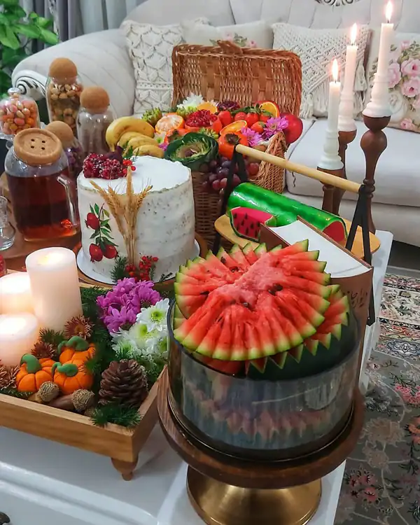 تزیین هندوانه برای شب یلدا