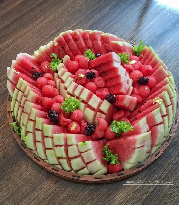 تزیین هندوانه برای شب یلدا