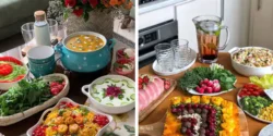 عکس غذا با تزیین مجلسی برای ایده گرفتن مهمانی
