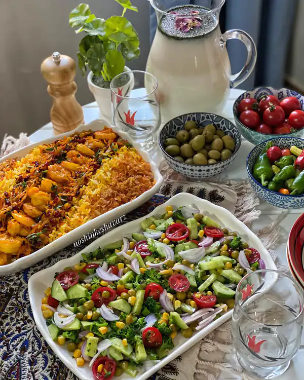 عکس غذا با تزیین