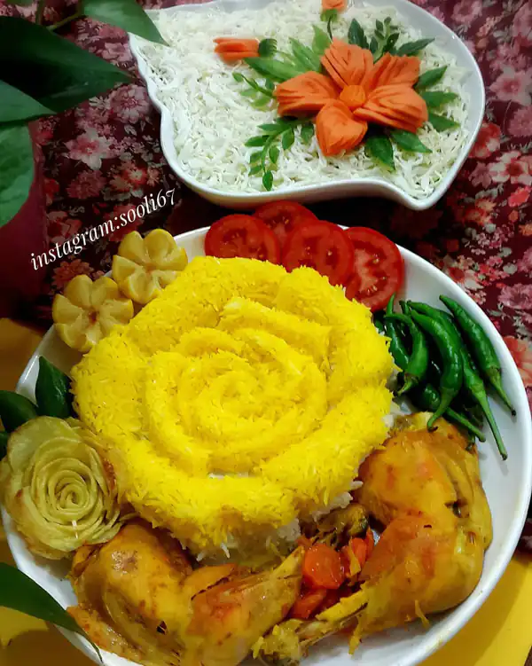عکس غذا تزیین شده