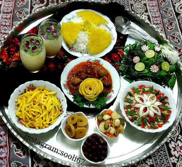 عکس غذا تزیین شده