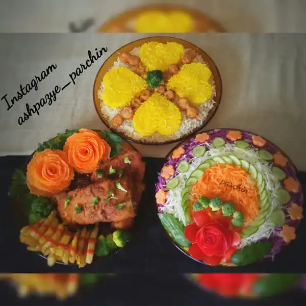 عکس غذا تزیین شده
