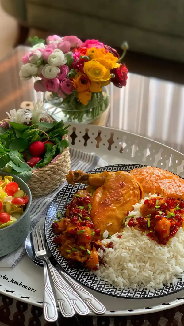 عکس تزیین غذا مجلسی
