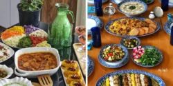 ایده میز پذیرایی شام با چیدمان شیک و مجلسی