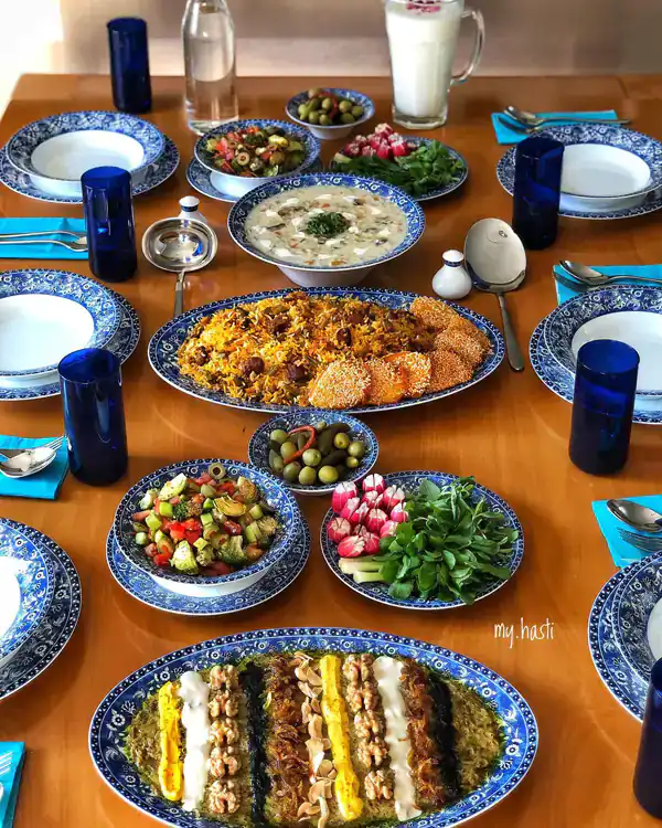 ایده میز پذیرایی شام