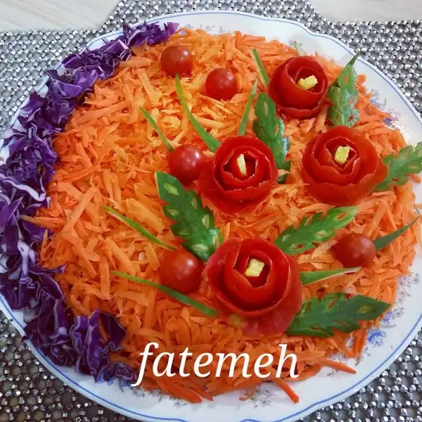 ایده تزیین سالاد فصل ساده و شیک