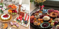 ایده تزیین شب یلدا جدید برای چیدمان و دیزاین میز یلدایی