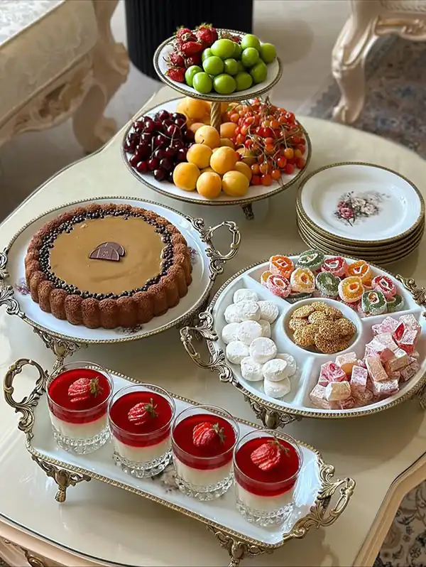 میز عصرانه برای مهمان