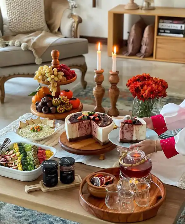 میز عصرانه پاییزی