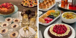 میز مهمانی عصرانه برای پذیرایی دوستانه و خانوادگی
