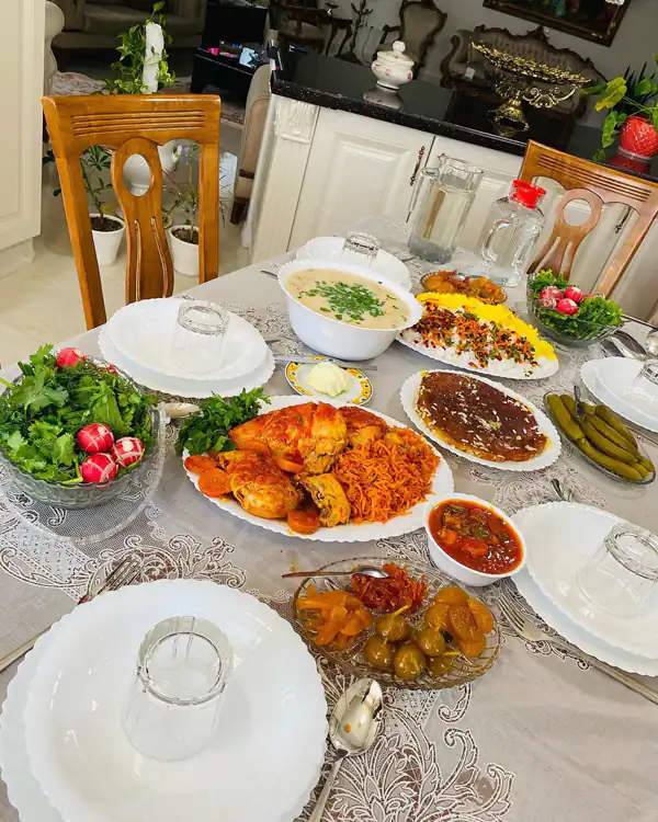 میز پذیرایی شام برای ایده