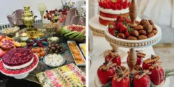میز یلدا ساده و باکلاس با شیک ترین ایده ها + تزیین میز یلدا