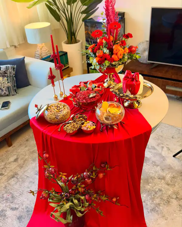 میز یلدایی عروس