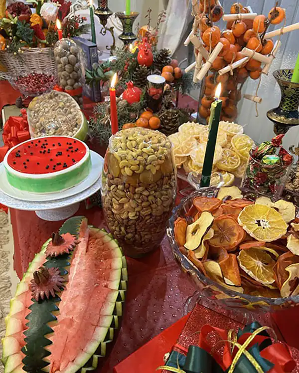 میز یلدایی عروس