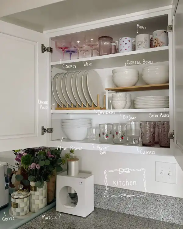 طریقه چیدمان ظروف داخل کابینت