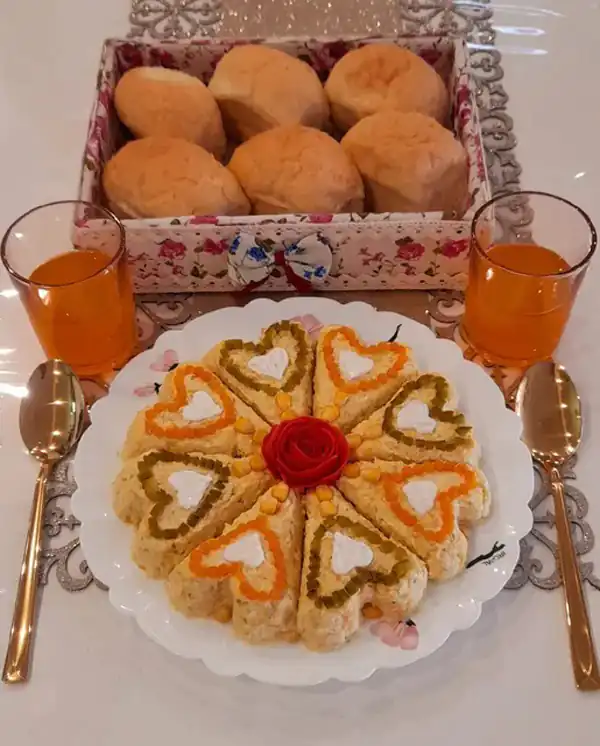 تزیین جدید سالاد الویه