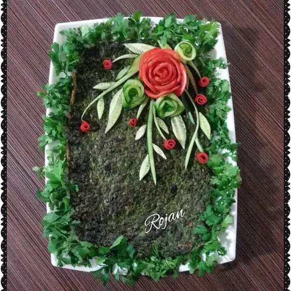 تزیین کوکو سبزی برای مدرسه
