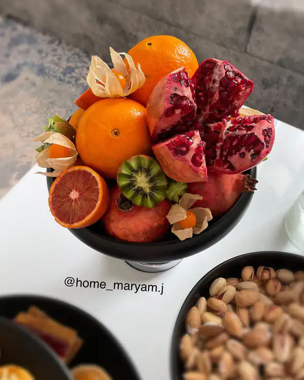 تزیین میوه شب یلدا ۱۴۰۴