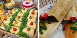 تزیین سالاد الویه با نان ساندویچی برای تولد و مدرسه