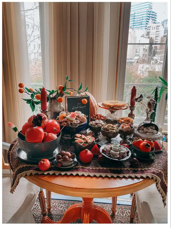 تزیین شب یلدا در اینستاگرام