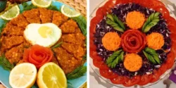 تزیین سفره آرایی مهمانی برای سالاد و غذا با ایده های جدید