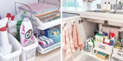 مدل چیدمان داخل کابینت زیر سینک با ایده های ساده
