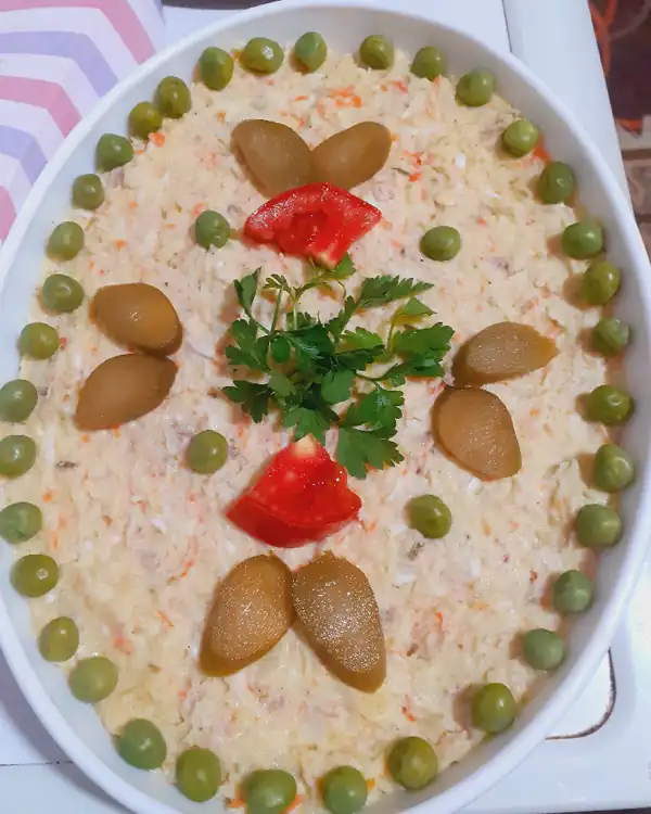 عکس تزیین سالاد الویه
