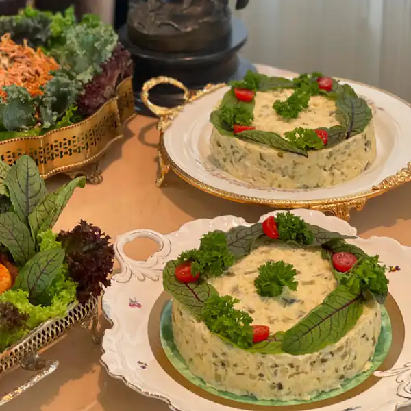 عکس تزیین سالاد الویه