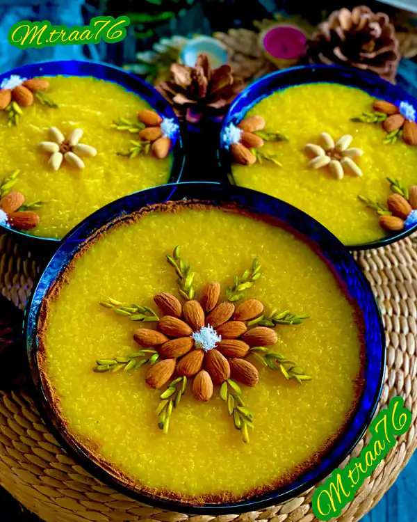 برای تزیین شله زرد از چه چیزی استفاده کنیم