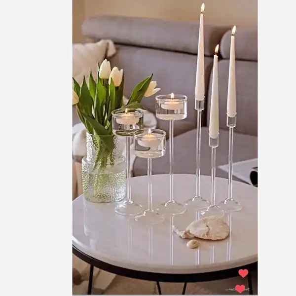 مدل جاشمعی شیشه ای