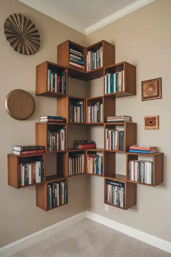 مدل کتابخانه جدید چوبی