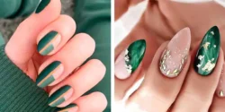 مدل ناخن سبز و کرم دخترانه برای فصل بهار و تابستان