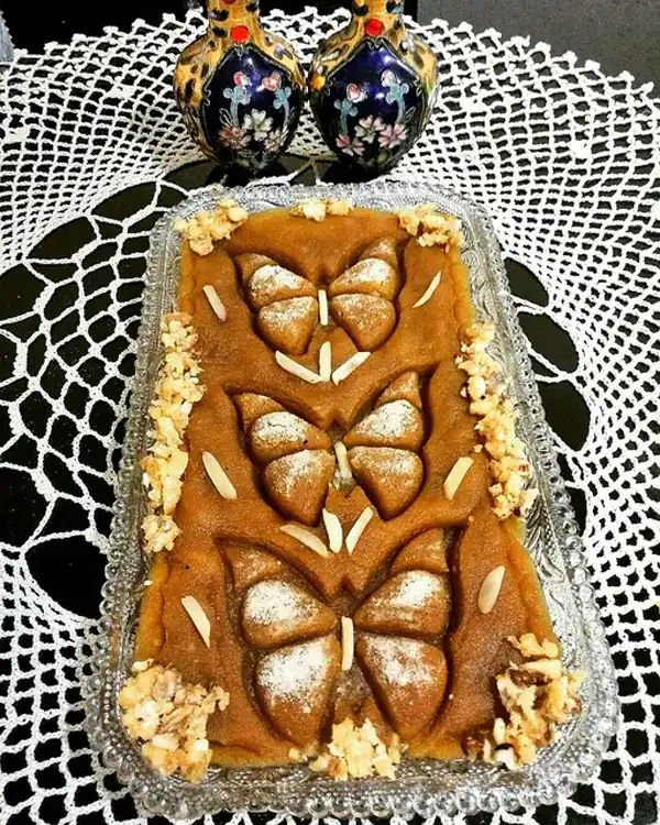 تزیین حلوا برای روضه