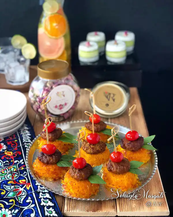 تزیین کباب تابه ای
