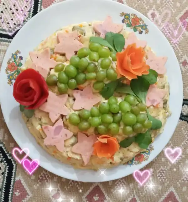 تزیین سالاد الویه برای مهمانی
