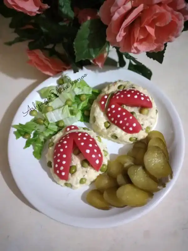 تزیین سالاد الویه برای مهمانی