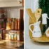 چیدمان کنار گاز جدید و شیک با وسایل چوبی و روغن ریز