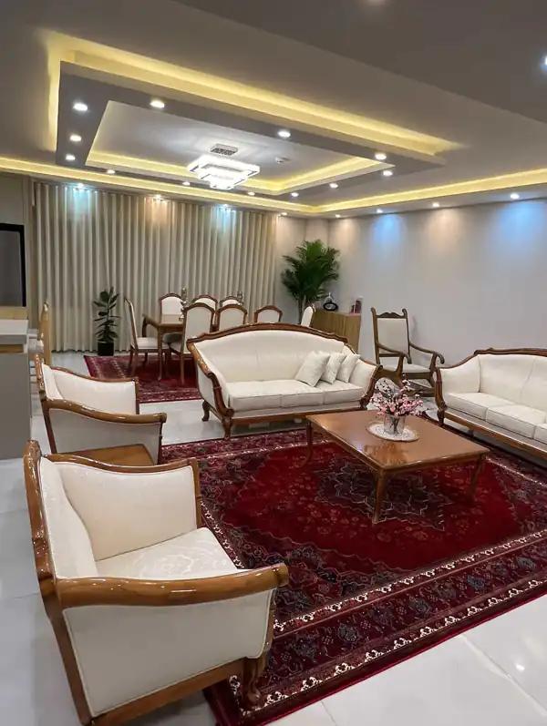 چیدمان مبل پذیرایی مستطیل
