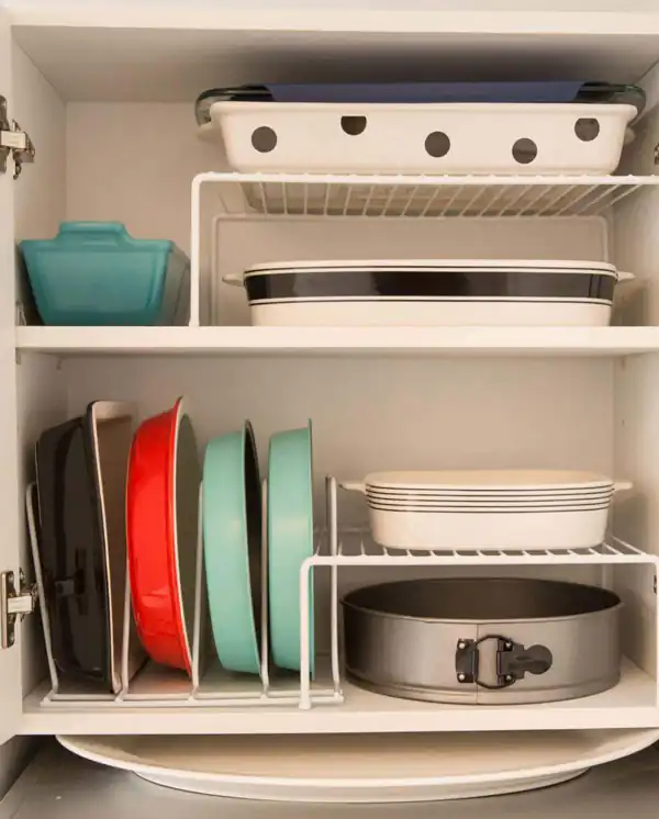 ایده چیدمان داخل کابینت آشپزخانه