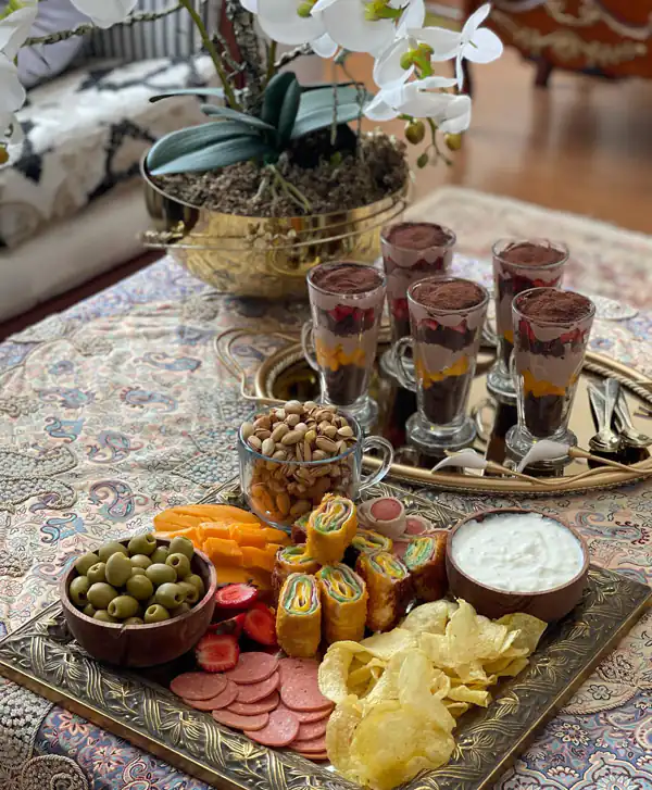 ایده تزیین دسر لیوانی