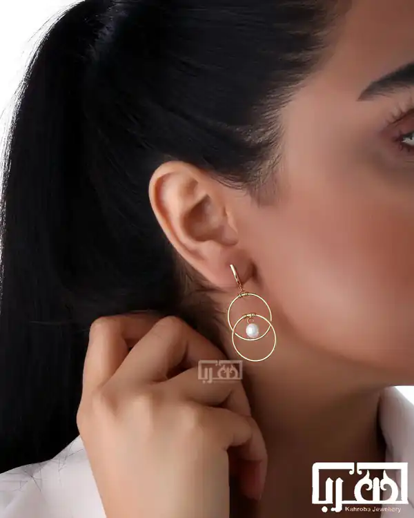 مدل گوشواره طلا با مروارید