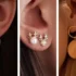 مدل گوشواره طلا ظریف و ساده با طرح های آویز و میخی